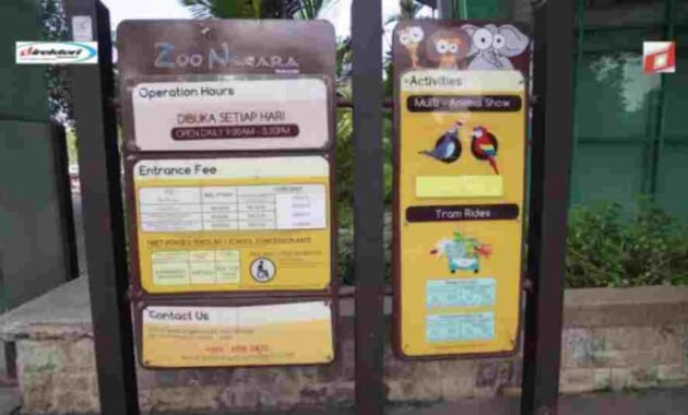 Sarana Wisata yang Ada di Zoo Negara Malaysia