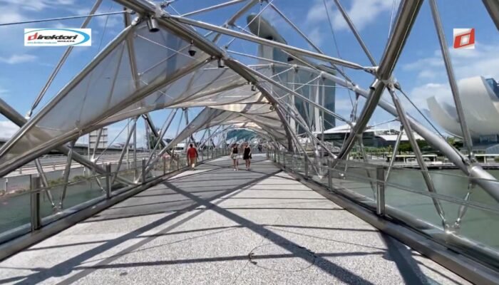 Wisata Gratis di Singapura: Hellix Bridge, Jembatan yang Menawarkan Keindahan Alam Cocok untuk Liburan Akhir Pekan